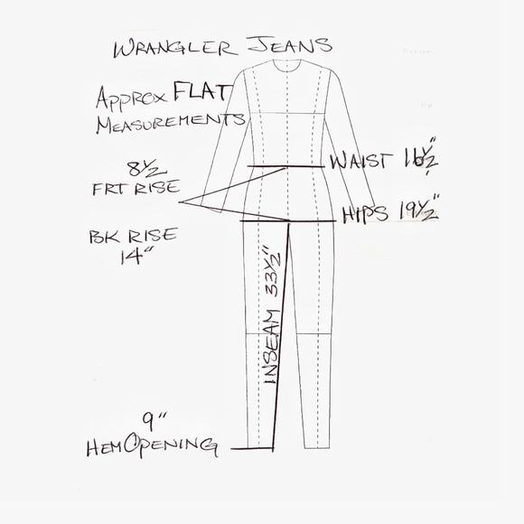 Wrangler Ultra Low Rise Stretch Boot Leg Flare Jeans Size 9/10 Bohemian Denim - Picture 10 of 11